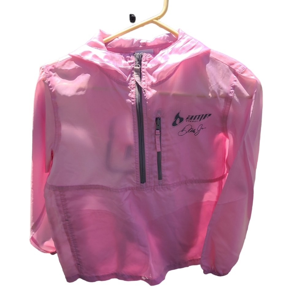 Pink 88 NASCAR Dale Earnhardt Jr. AMP Racing ladies windbreaker jacket half zip